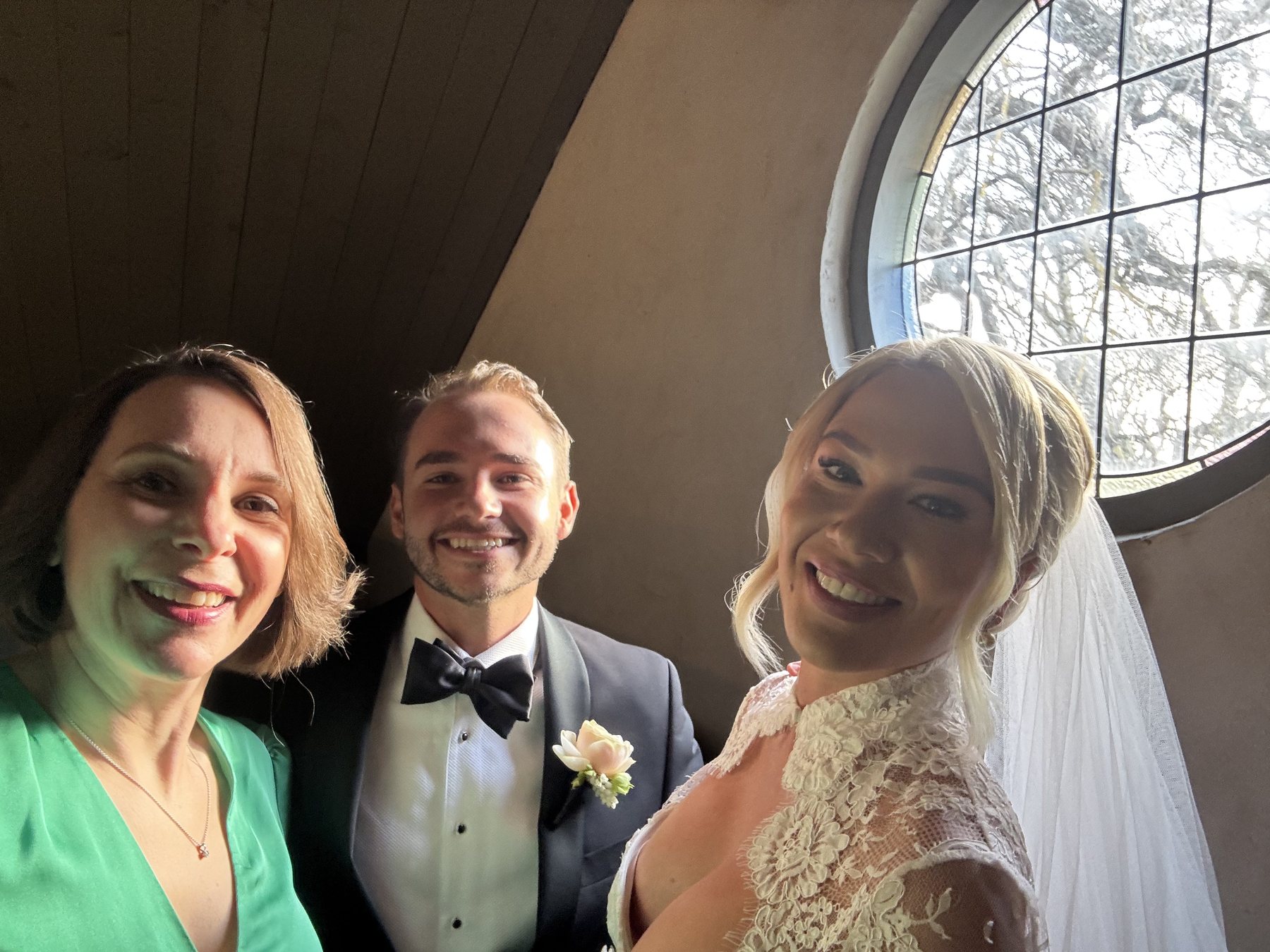 Emma and Fletcher with Melbourne wedding celebrant Charis White